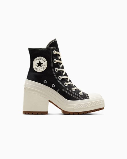 Tenisi Inalti Dama Converse Chuck 70 De Luxe Heel Negrii | RO SQDT13384